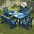 IVY&LANE Outdoor Bench | HDPE Plastic | 2-Person | Garden Benches | Weatherproof | Blue | for Patio Park Porch Outside Backyard