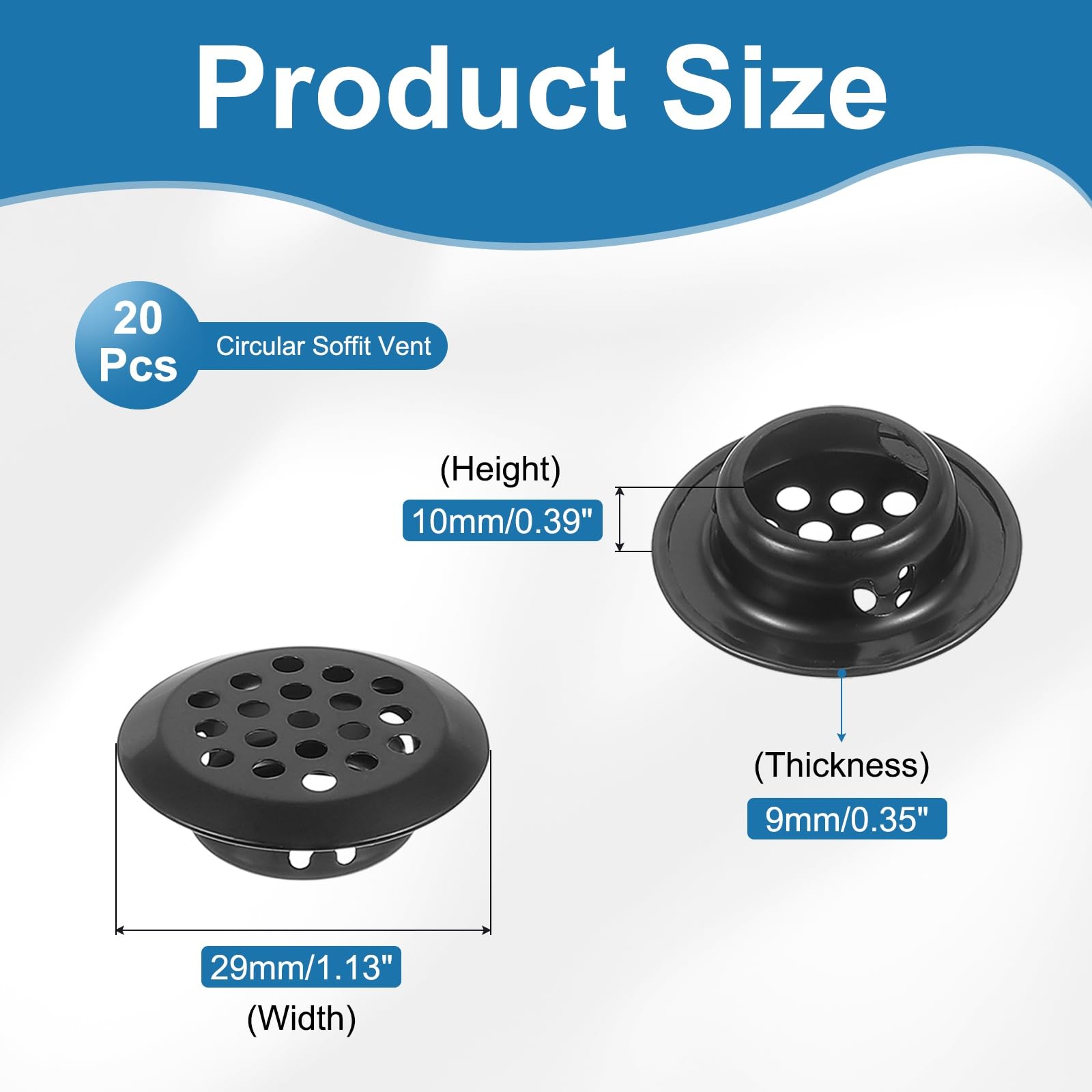 PATIKIL 29 mm Circular Soffit Vent - Image 2