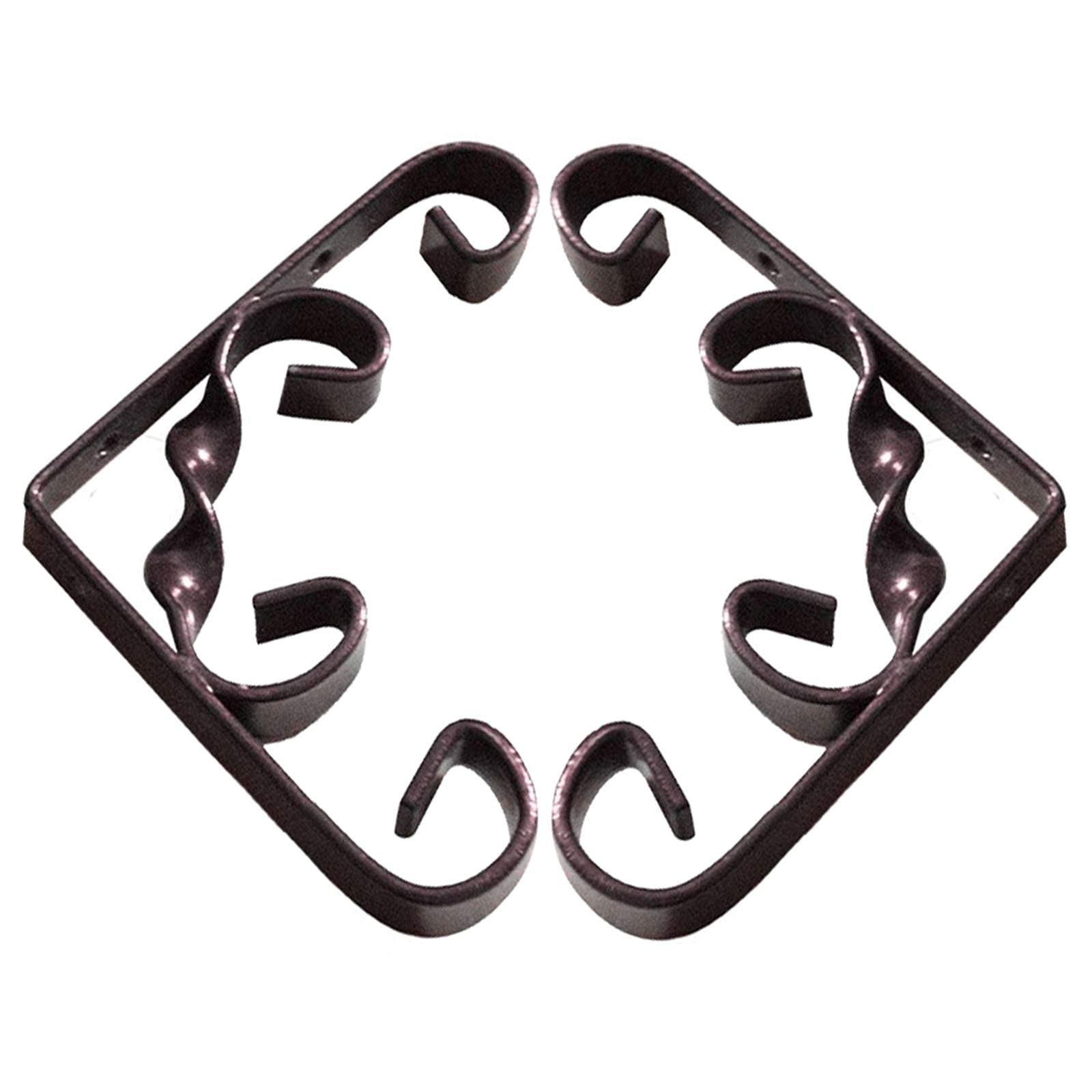 Staffe per mensole in Metallo, Supporto per mensola angolare fissato al Muro, staffe per mensole Decorative per Cucina, Ufficio, Camera da Letto con Viti Hardware, Set di 2