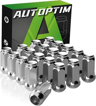 AUTOPTIM M14x1.5 Lug Nuts - 20Pcs Chrome Closed End Lug Nut, 3/4"19mm Hex