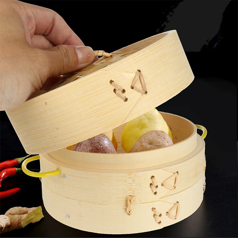 値下げしました　蒸し器￼ 、せいろ　￼業務用￼ 楽天市場】蒸職人 竹セイロ 本体2個・蓋1個セット 18cm 業務用 せいろ