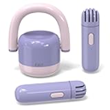 Portable Mini Metal Karaoke Machine, Bluetooth Karaoke Speaker with 2 Wireless Microphones, Ideal Gifts for Girls Boys Family Home Party Birthday Christmas Toys Gifts-(Purple)