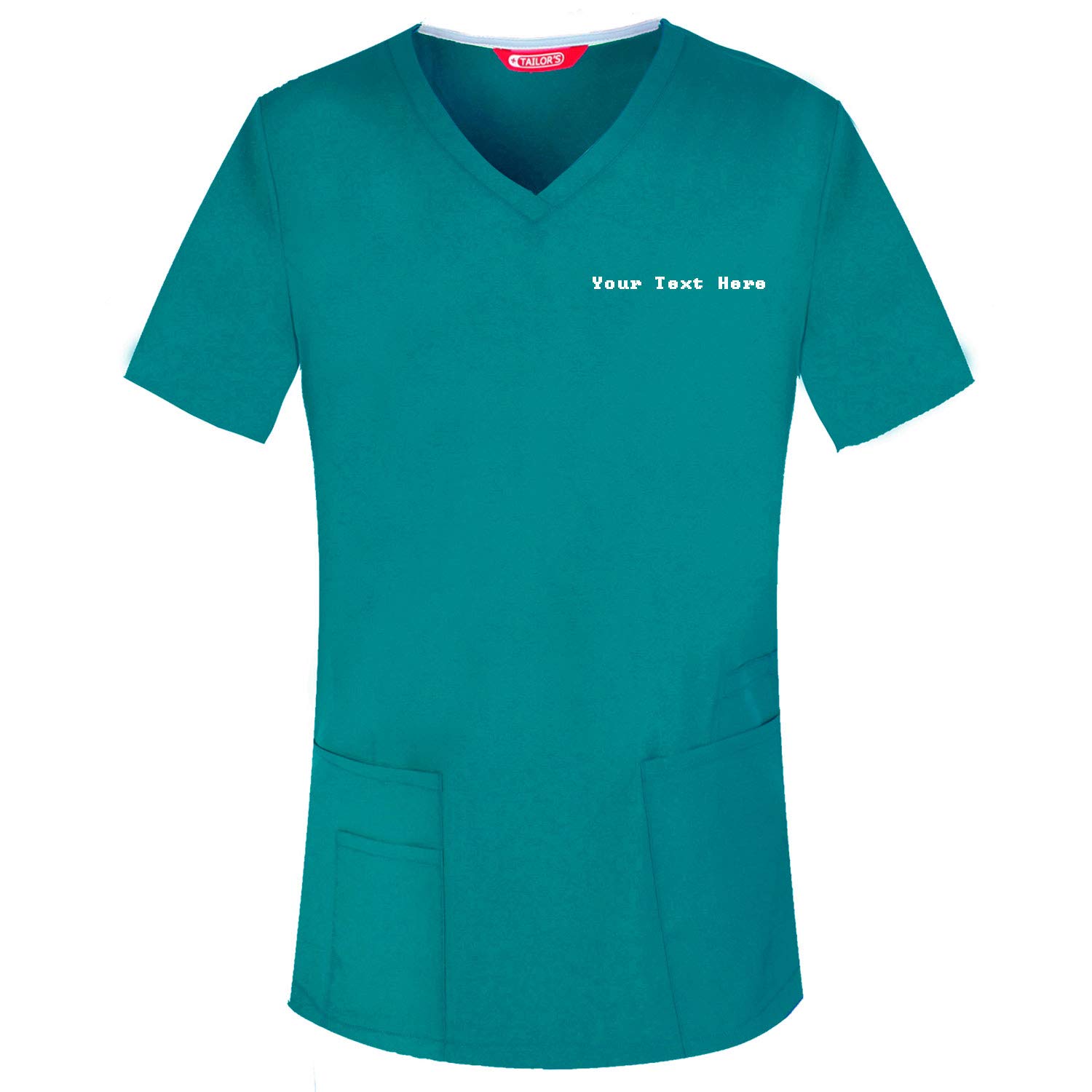 Women's Embroidered Scrub Top Personalized with Your Text