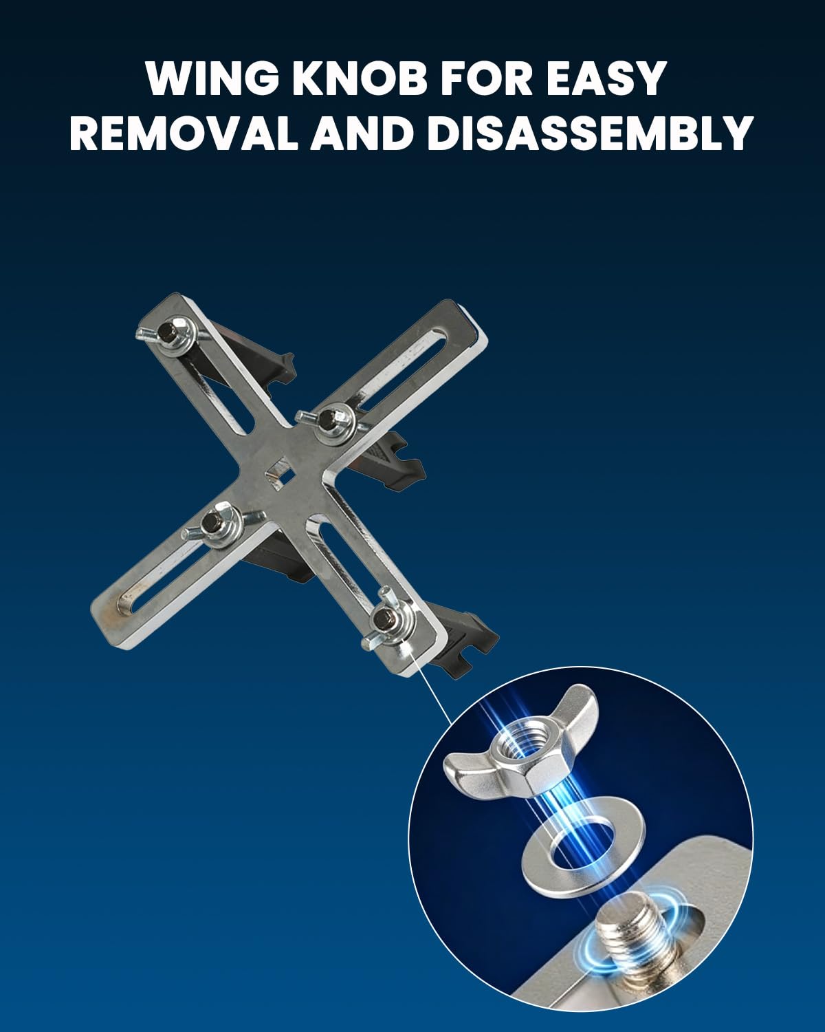 DPTOOL Clé de couvercle de réservoir de carburant réglable 4 mâchoires Bouchon démontage d'expéditeur de pompe à carburant enlever l'outil de clé 55mm-160mm