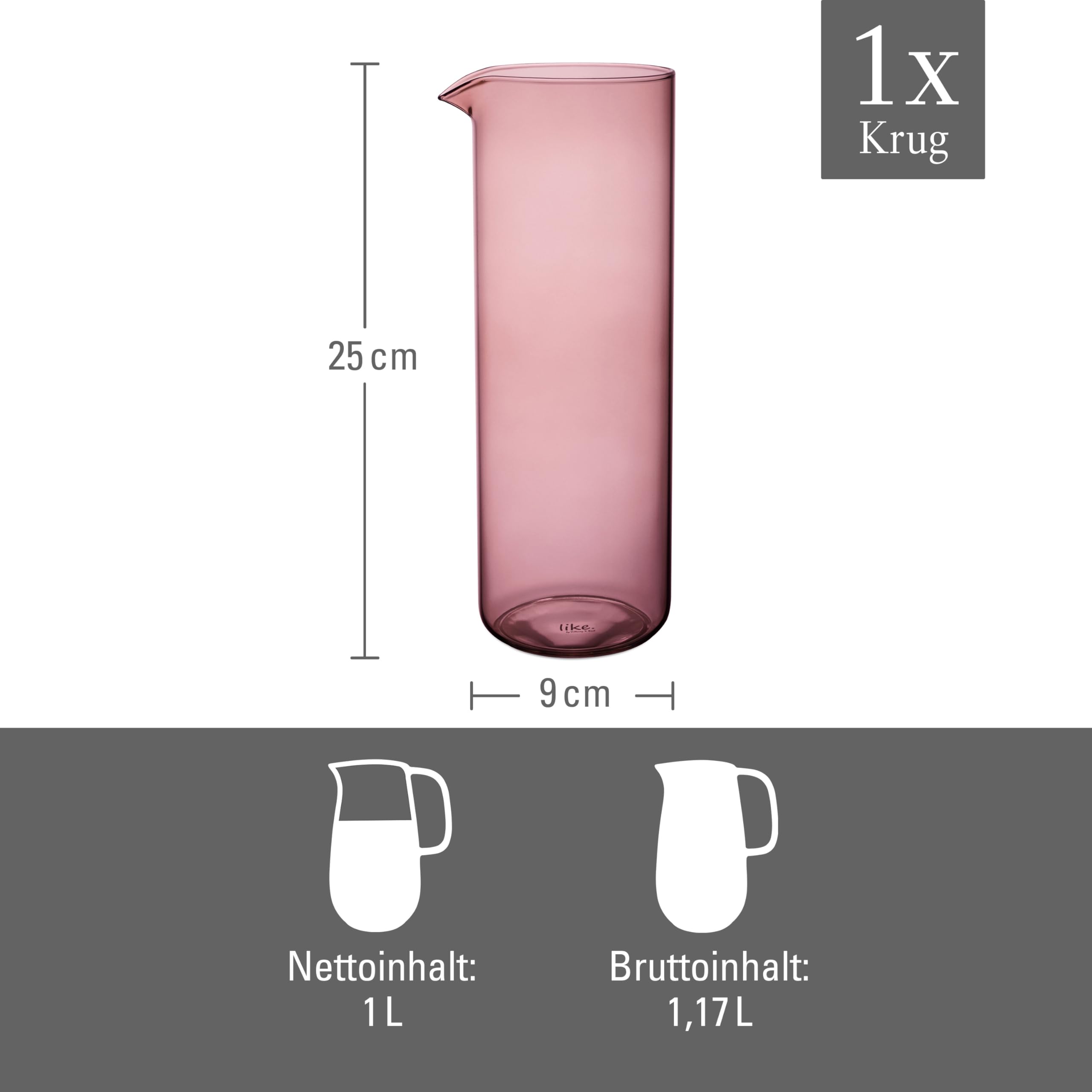 Carafe à Eau Villeroy & Boch Like Grape - Verre Borosilicate, 92x247 Mm, Design Moderne