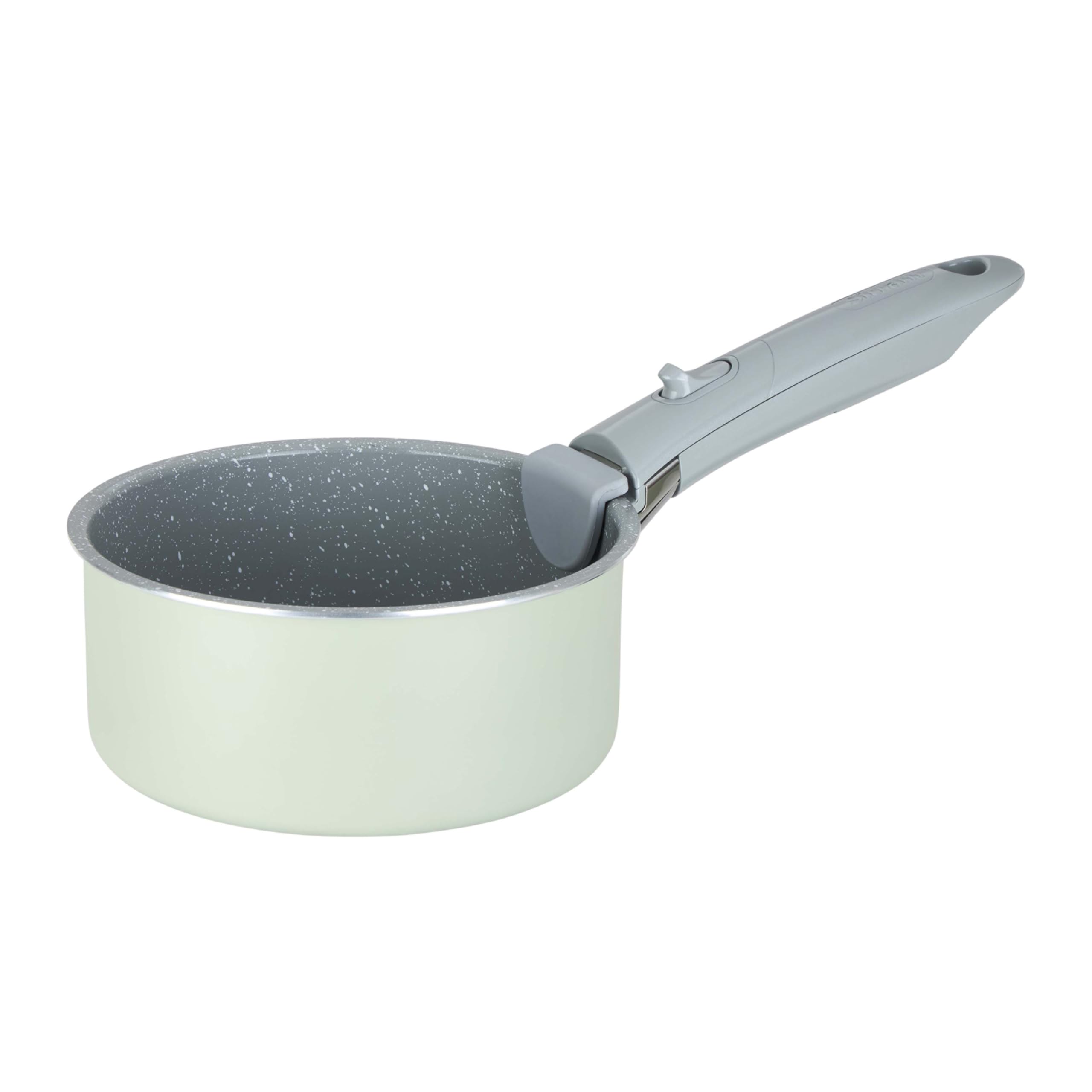 Sitram 716939 Batterie Cuisine 7 Pièces Vert Sauge – Revêtement Céramique Sans PFAS – 3 Poêles Ø20/24/28 + 3 Casseroles Ø16/18/20 + Manche Amovible – Tous Feux dont Induction