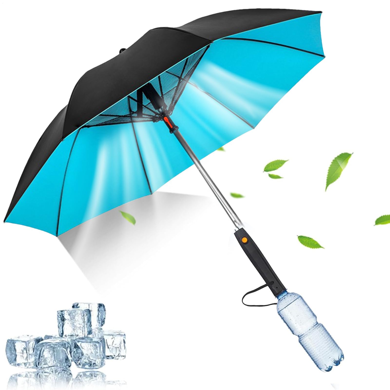 Parapluie anti-UV avec ventilateur | Parasol rafraîchissant avec