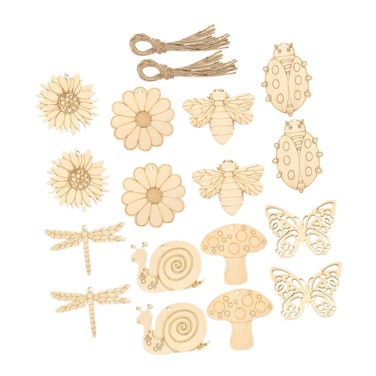 TOYANDONA 160stücke Unvollendete Holzscheiben Für Bastelprojekte Holzschnitt-zubehör Für Malerei Und Dekoration Für Erwachsene Designs