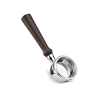 Decdeal 58mm 3 Ears Stainless Steel Bottomless Portafilter, Coffee Handle Cup Filter Basket Replacement f