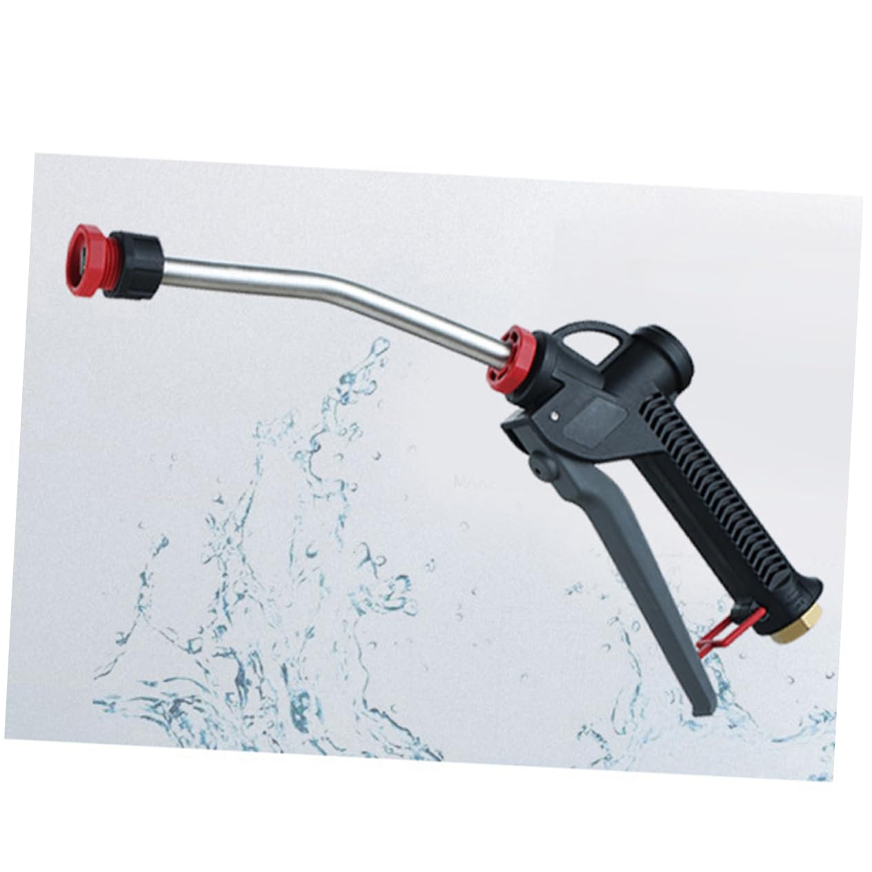 Pistola Rociadora Agua Coche, Conector 8mm, Negro, Plástico y Cobre
