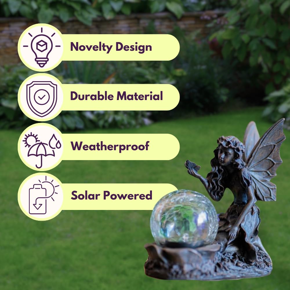 FIGURINA DELLA FATA Dei Fiori Ornamento Della Statua Della Fata Colorata EUR 18,49 - IT - Foto 5