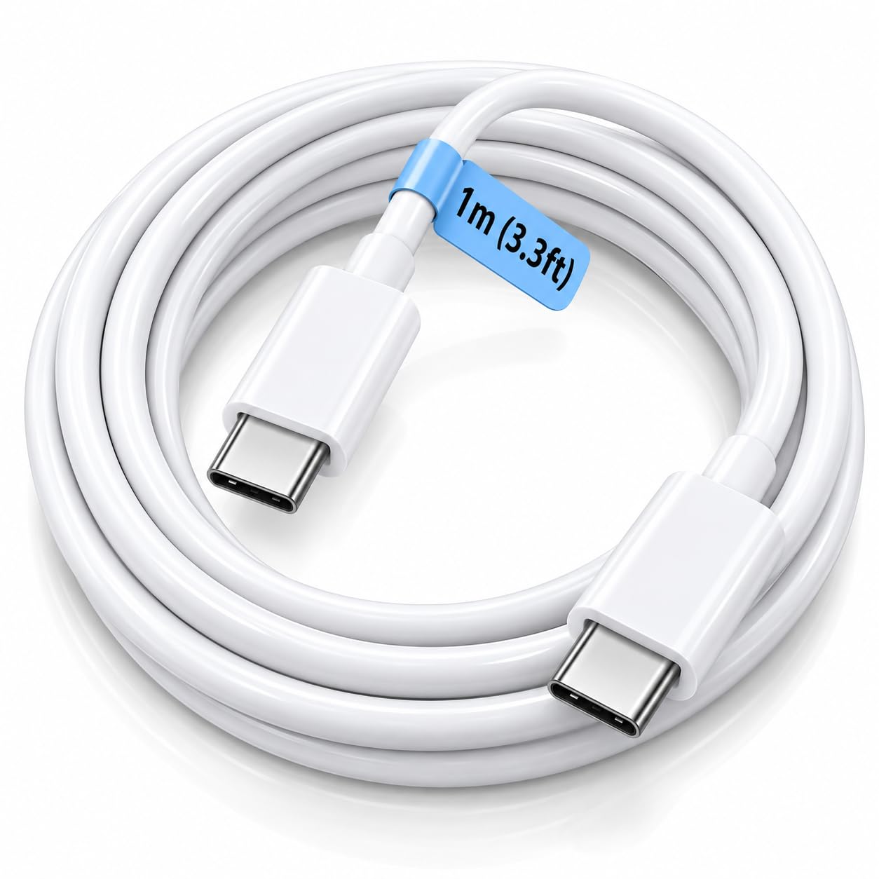 25W Type C Superfast Charging Cable Compatible with Original Samsung A27, A57, A56, A06, A07, A17, M47, M17e, M36, M17, M07, M06, F17, F70e, F36, F06, 25 w USB-C High-Speed Data Transfer wire, White-picture-35