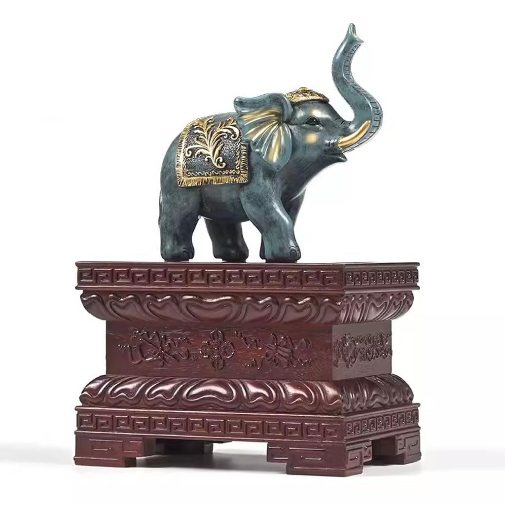 Soporte de Planta Base de Estatua de Buda de Loto, Planta en Maceta de Madera Maciza, Soporte Elevado, Base de Adorno Decorativa Cuadrada Soporte de Exhibición de Flores(S)