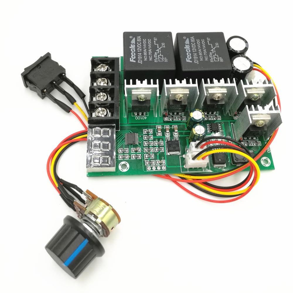 2PCS Regolatore di velocità del motore Dc, Controller motore Dc10-50v, Pwm Interruttore di controllo motore reversibile, Interruttore driver motore reversibile