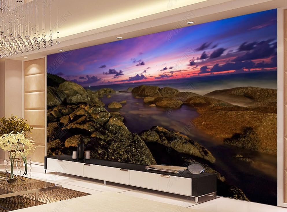Papier peint intissé rochers côtiers grand format 250x175 cm pour salon