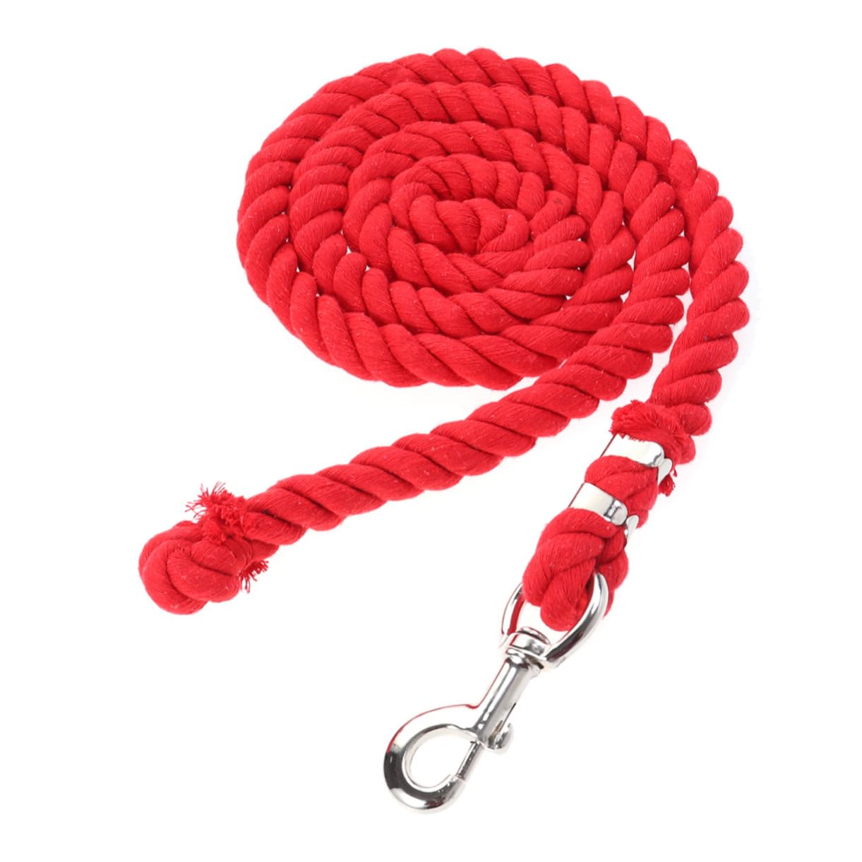 Toddmomy Corda per Cavallo in Cotone 2 Metri con Moschettone Rosso