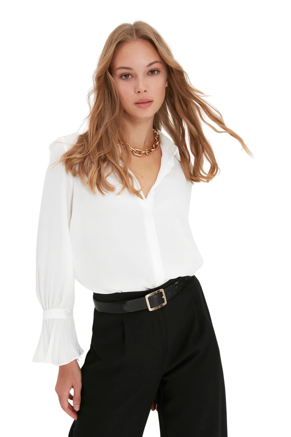 Wovcor White Spanish Sleeve Regular Woven Shirt - 12