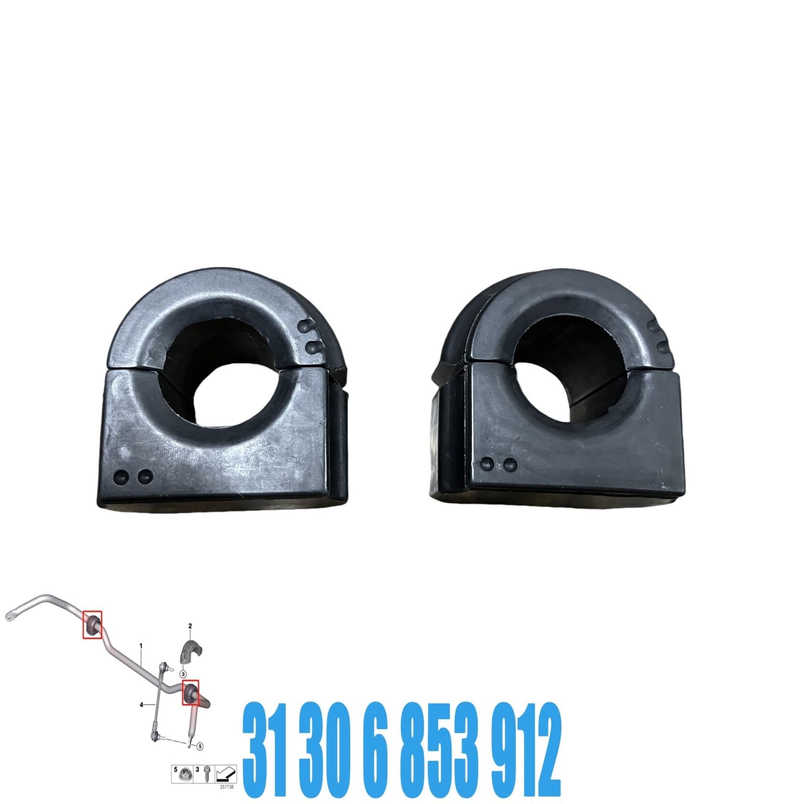stabilizujące Stabilizator Pasuje do Bmw F45 F46 X1 F48 Clubman F54 2 szt. tulei stabilizatora przedniego. 31306853912 31356788710
