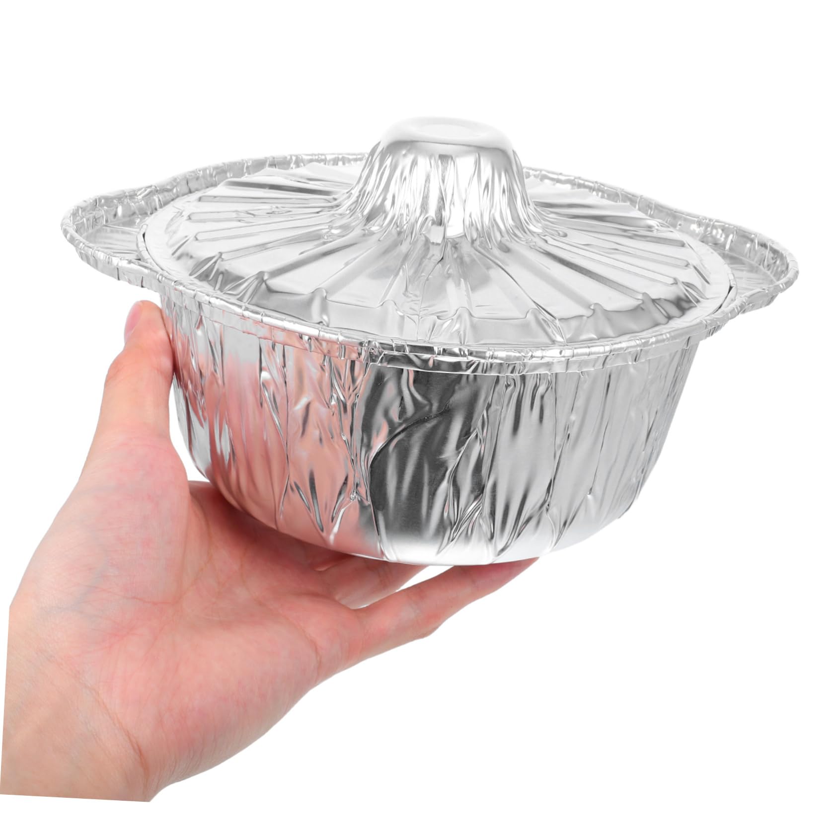 Hemobllo Lot De 6 Barquettes En Aluminium Avec Couvercles Marmite à Soupe Chaude Réutilisable, Ustensiles La Cuisine Camping, Pour Pique-niques, Randonnée Et Réunions En Plein Air
