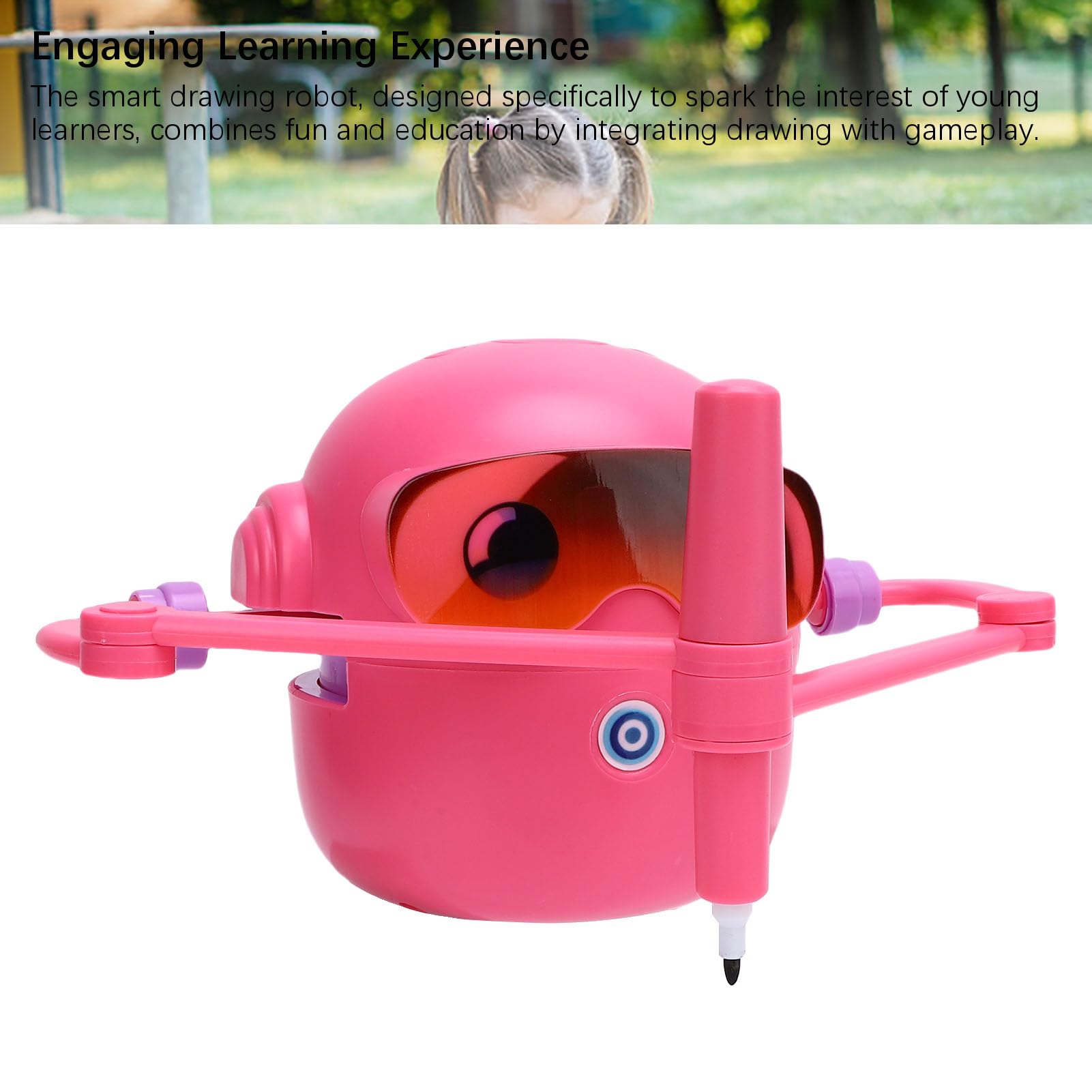 Yosoo Health Gear Intelligenter Zeichenroboter, ABS, Intelligenter Malroboter mit 100 Karten, 2 Stiften, 2400 MAh, Eingebauter Akku, Einfaches Muster-Lernspielzeug für Kleinkinder, , Zuhause,