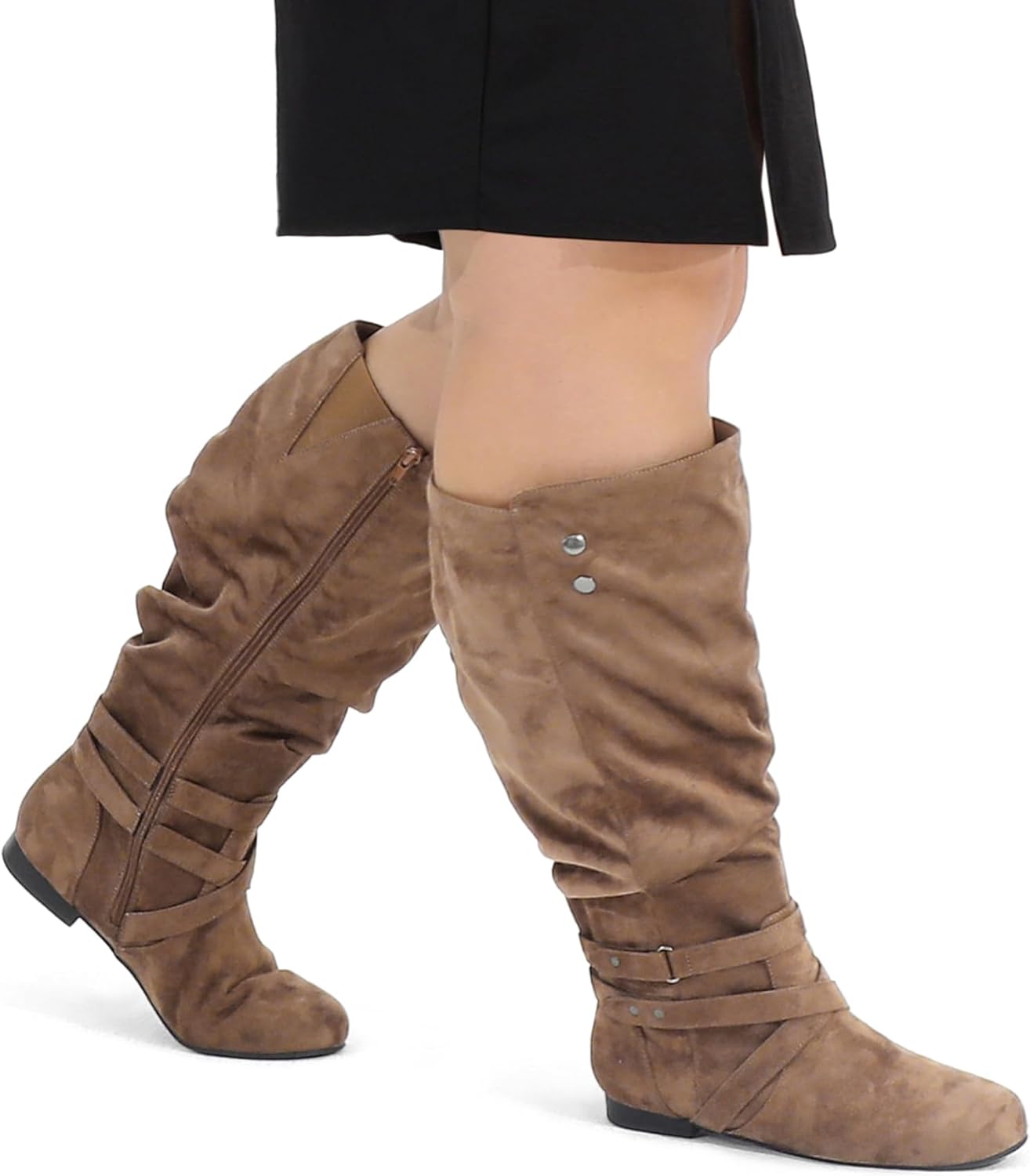 mysoft Women's Extra Wide Calf Knee High Slouchy Boots