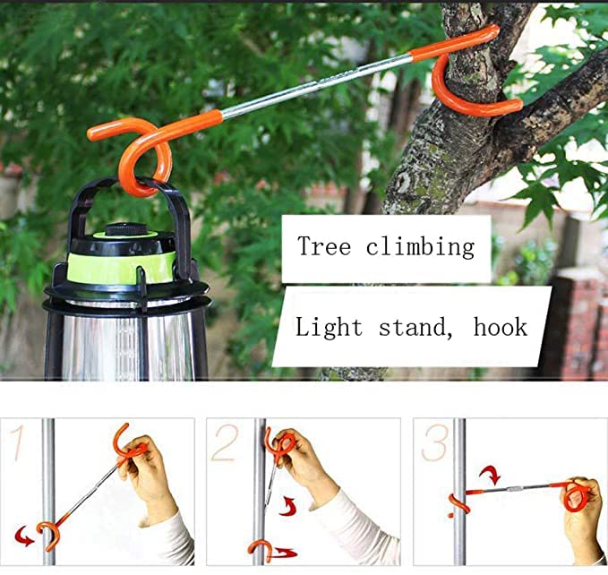 2 Ganci Per Lanterna Da Campeggio - Doppia Estremità, Per Palo Tenda E Alberi - Foto 6