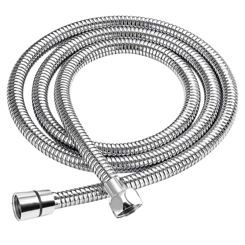 Shower Hose Stainless Steel Leak-Proof and Anti-Kink High Pressure Resistance Easy DIY Replacement Universal Fit Chrome (2 Meter)