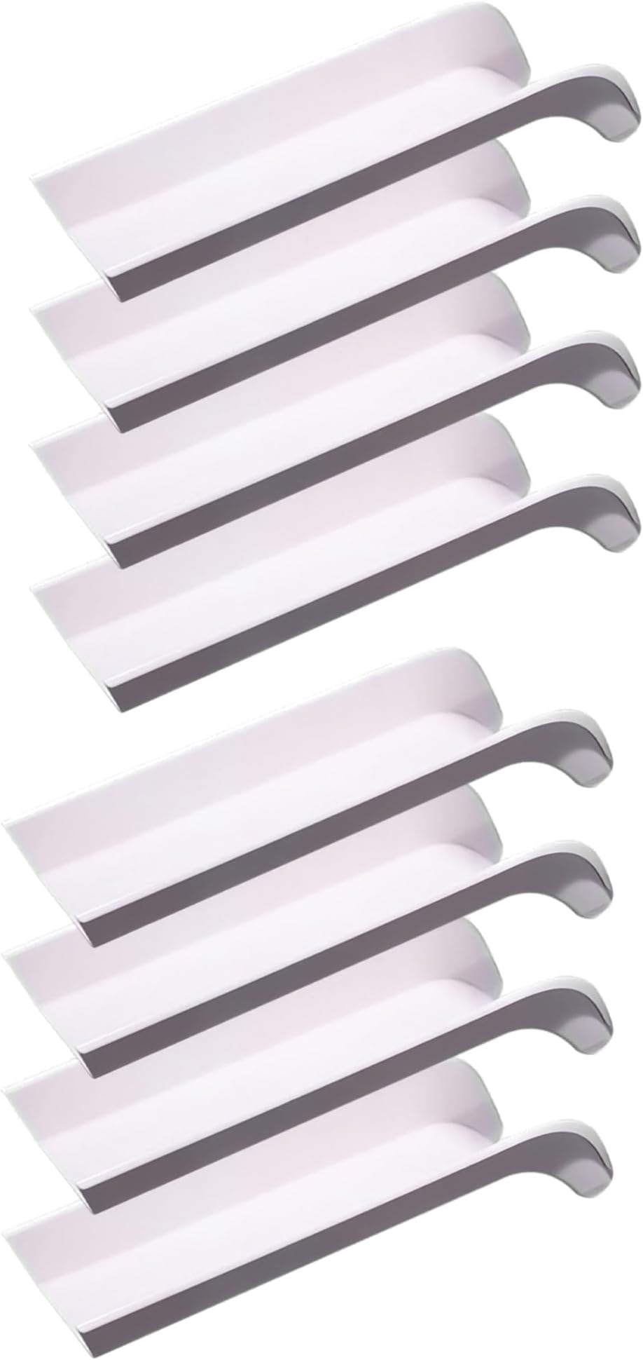 StairSlide 8-Pack Modular Indoor Slide for Home Staircases, White - Stair Attachment Ramps for Kids with Non-Slip Grip Bottom, Easy to Store, No Installation Needed