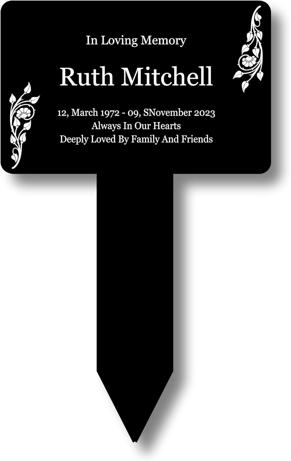 Personalized Cemetery Decorations Silver Metallic Personalized Cemetery Decorations Silver Metallic