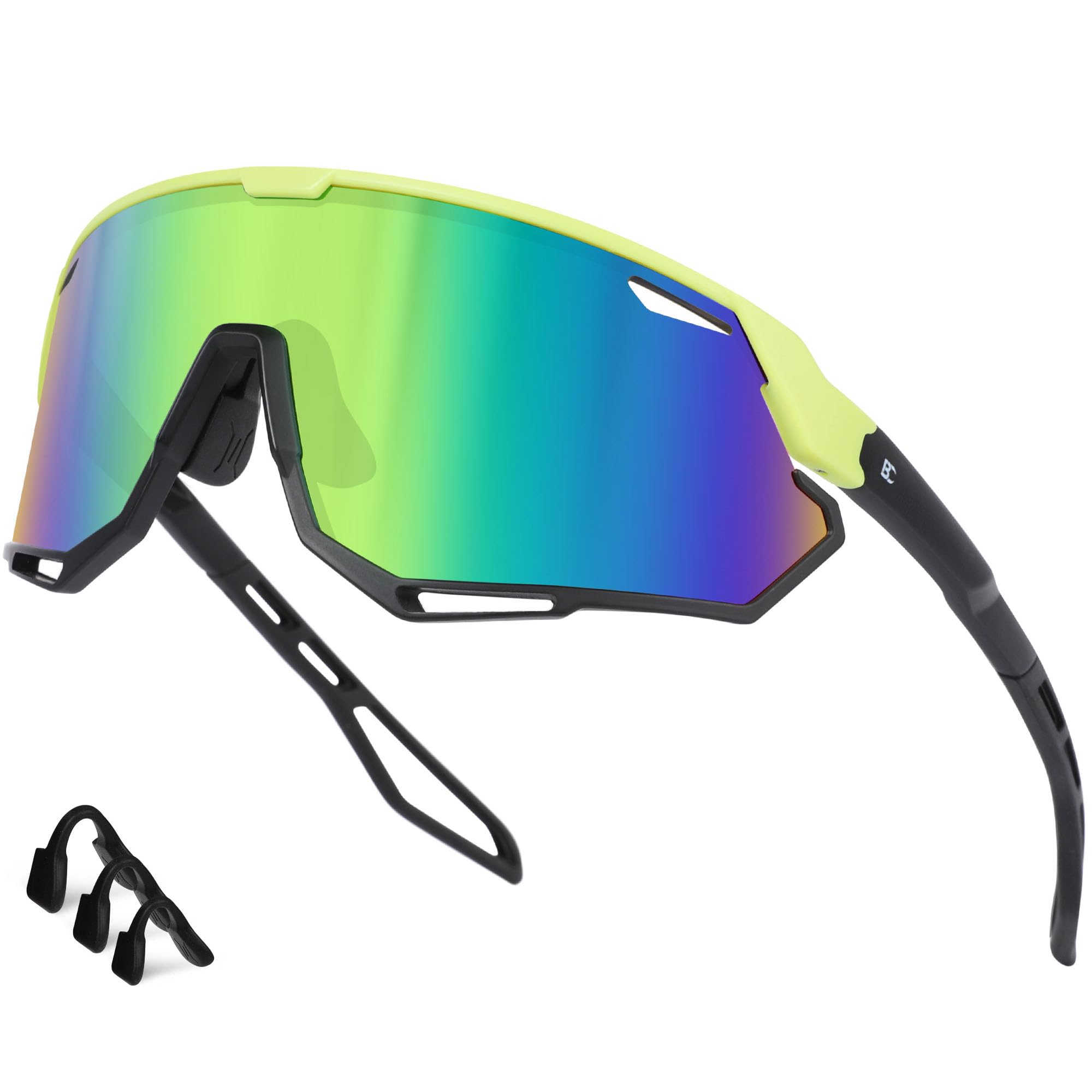 Bircenpro Sportbrille-Sonnenbrille für Herren Damen – UV Protection Fahrradbrille Radbrille für Laufen, MTB, Golf, Rennrad und Radfahren