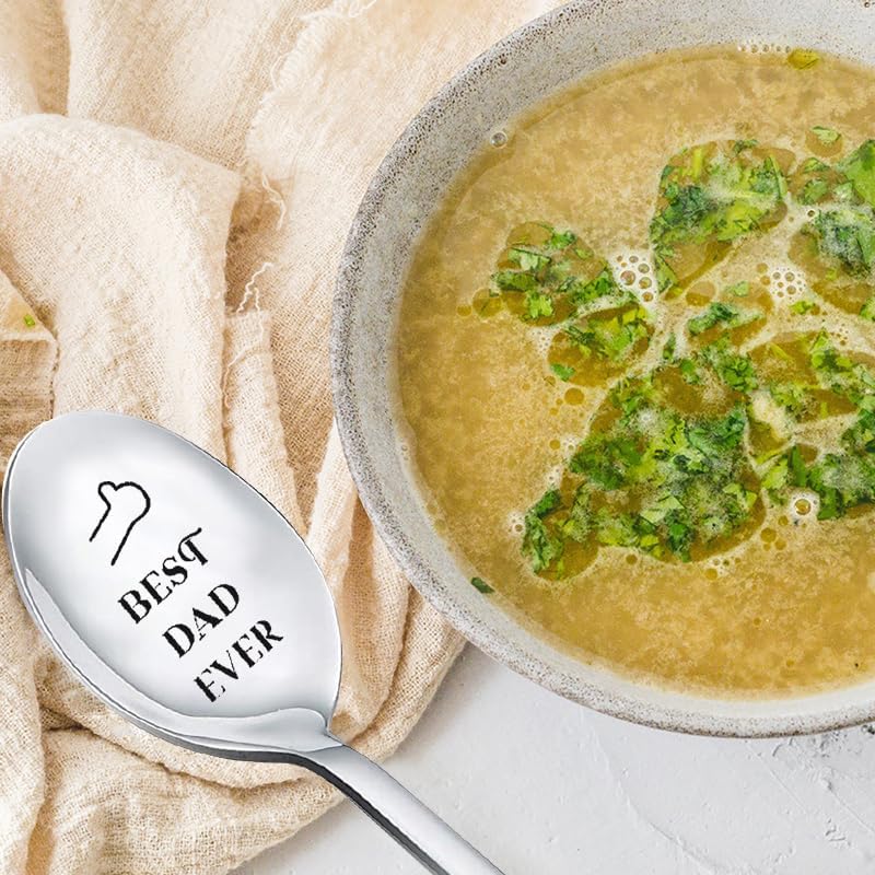 Miniatura 4 de Cuchara de regalo para papá de hija, hijo, regalos del día del padre para papá, papá, té, café, regalos para hombres, regalo de cumpleaños de