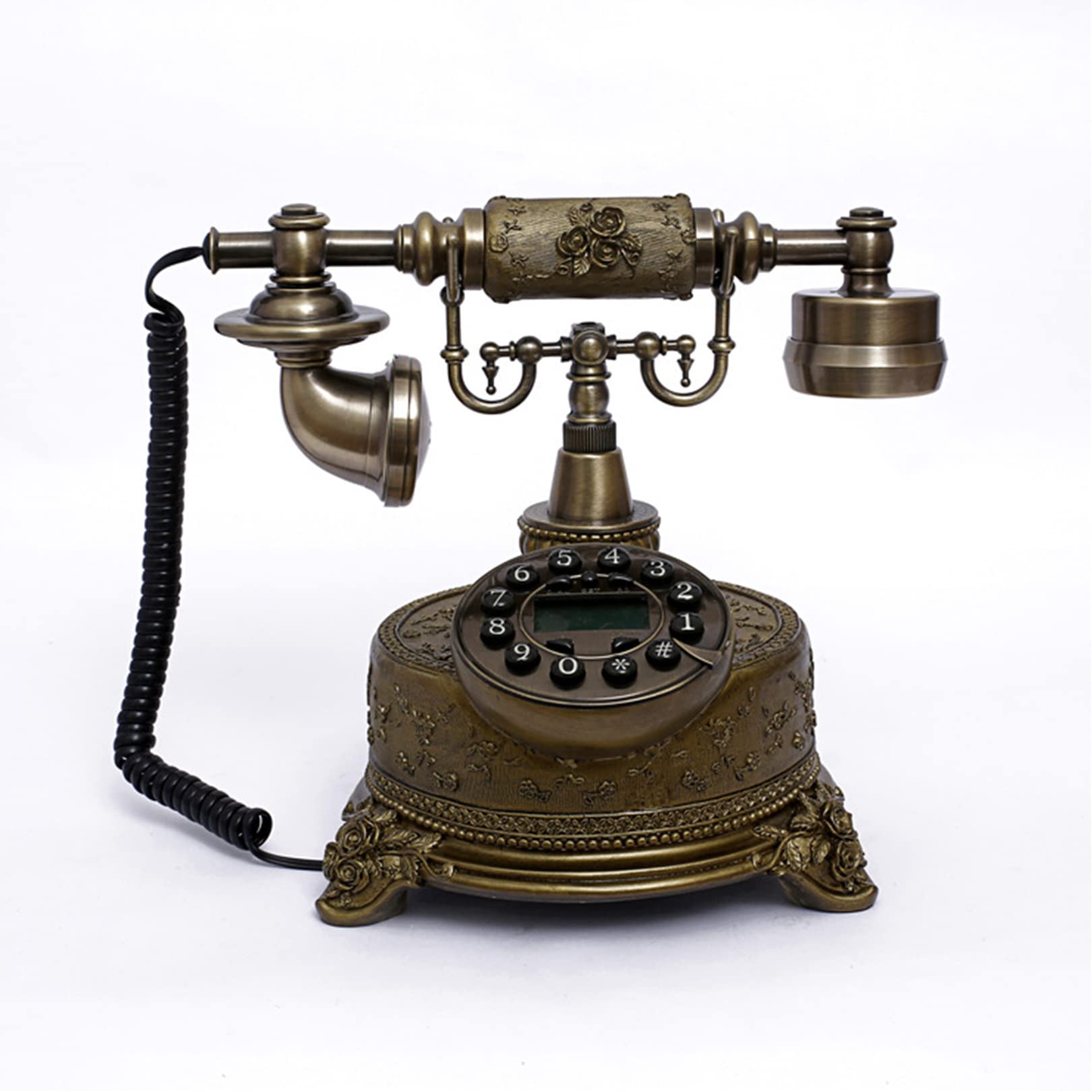 Festnetztelefon mit Schnur für Zuhause, Retro-Haustelefon im altmodischen Stil mit Wählscheibe, antikes Telefon, Neuheit