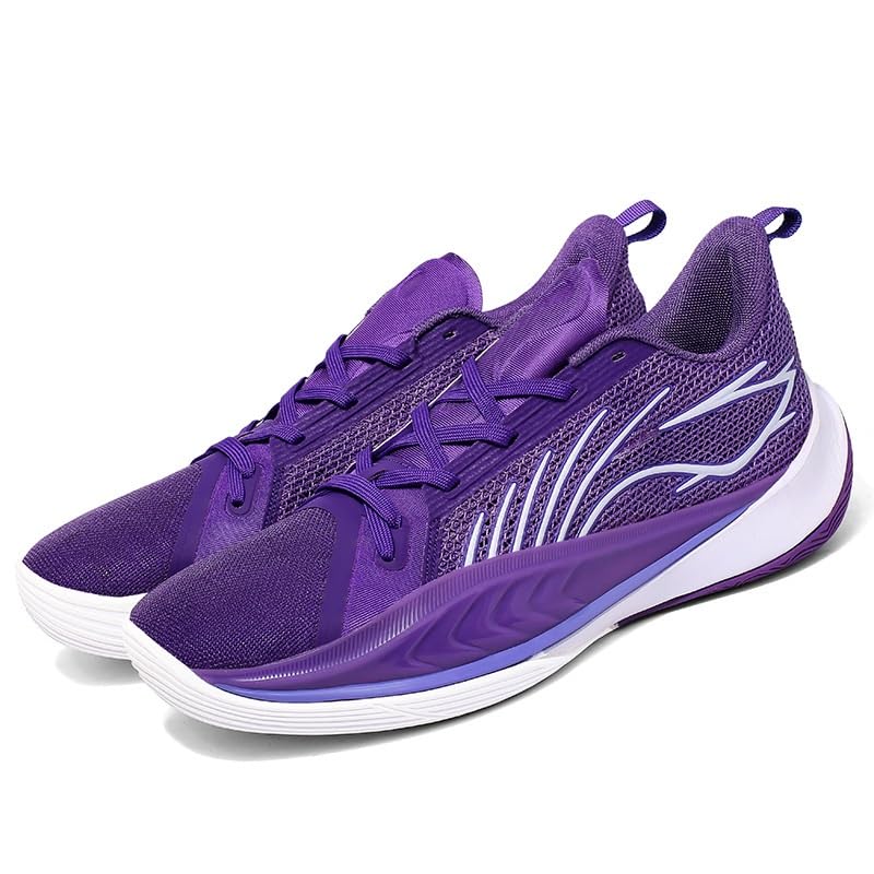 Men's Basketball Shoes Anti Slip Wear-Resistant Shock-Absorbing Cushioning Rebound Breathable Training Walking Shoes
