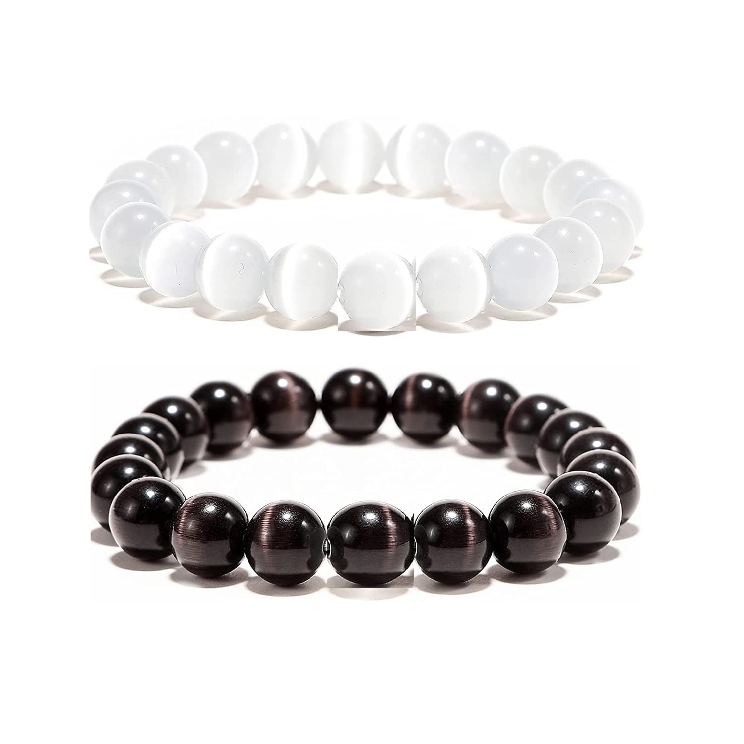 occasion the perfect gift shope Occasion Unisex Bracelet Stone Beads Black Silver Multi Layered Bracelets for Men and Women Free Size (B0C2ZMLLM1) Amazon Price History, Amazon Price Tracker