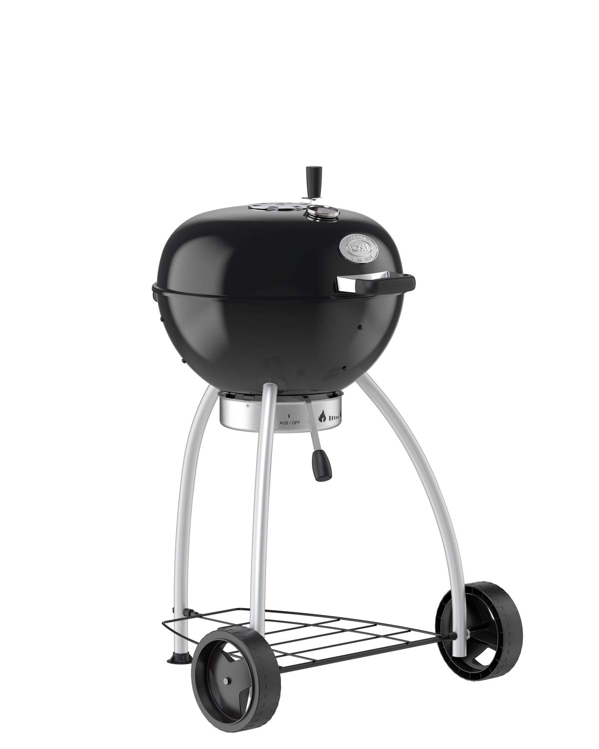 RÖSLE Kohlekorb F50/F50 AIR, 2-TLG, Hochwertige Kohlekörbe für gleichmäßige Hitze im Kugelgrill & Holzkohle-Kugelgrill Abdeckhaube No.1 Sport F50, No.1 Belly F50