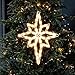 JUSTPRO Christmas Window Silhouette Lights, Lighted Star of Bethlehem Double Sided Decorations with 50 Count Incandescent Mini Light, for Holiday Indoor Wall Door Glass Decor