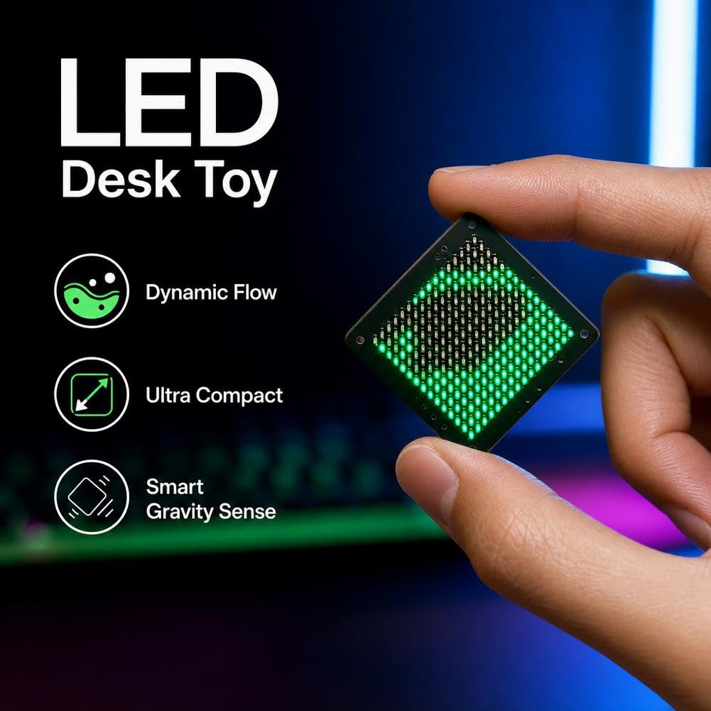 Mini lampe LED de simulation de fluide, jouet avec débit d'eau dynamique, rechargeable activée par gravité, physique liquide réactive pour bureau, bureau de jeu et table de chevet