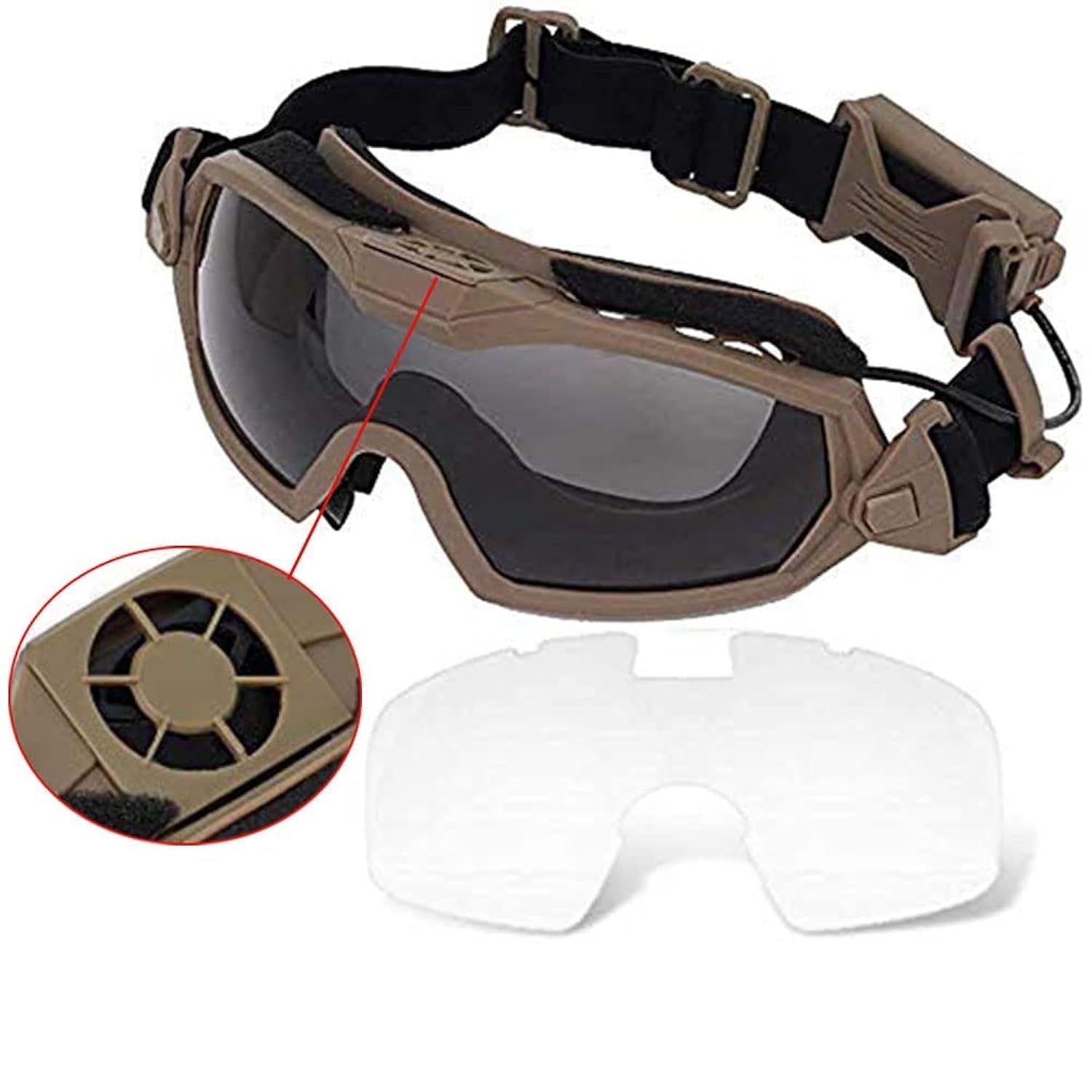 H World Shopping Airsoft Goggles Anti Fog with Fan