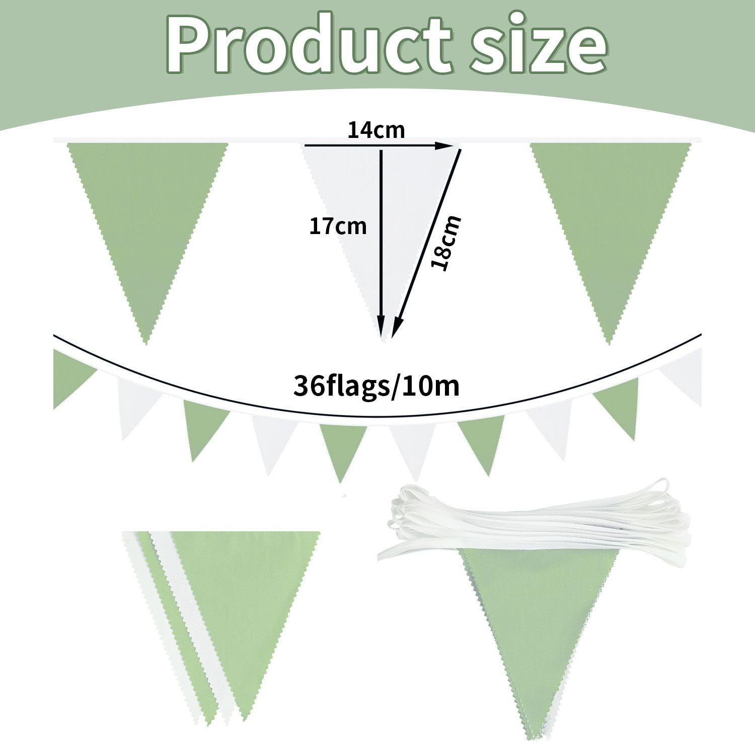 EOWVISN 1 Piece Triangular Flag, Party Flag, Decorative Flag, Party Hanging Decoration, Party Scene Decoration, Party Supplies - Image 2