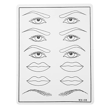 ITT White Tattoo Practice Skin, 5.7x7.7 inches, Double Sided, Adult