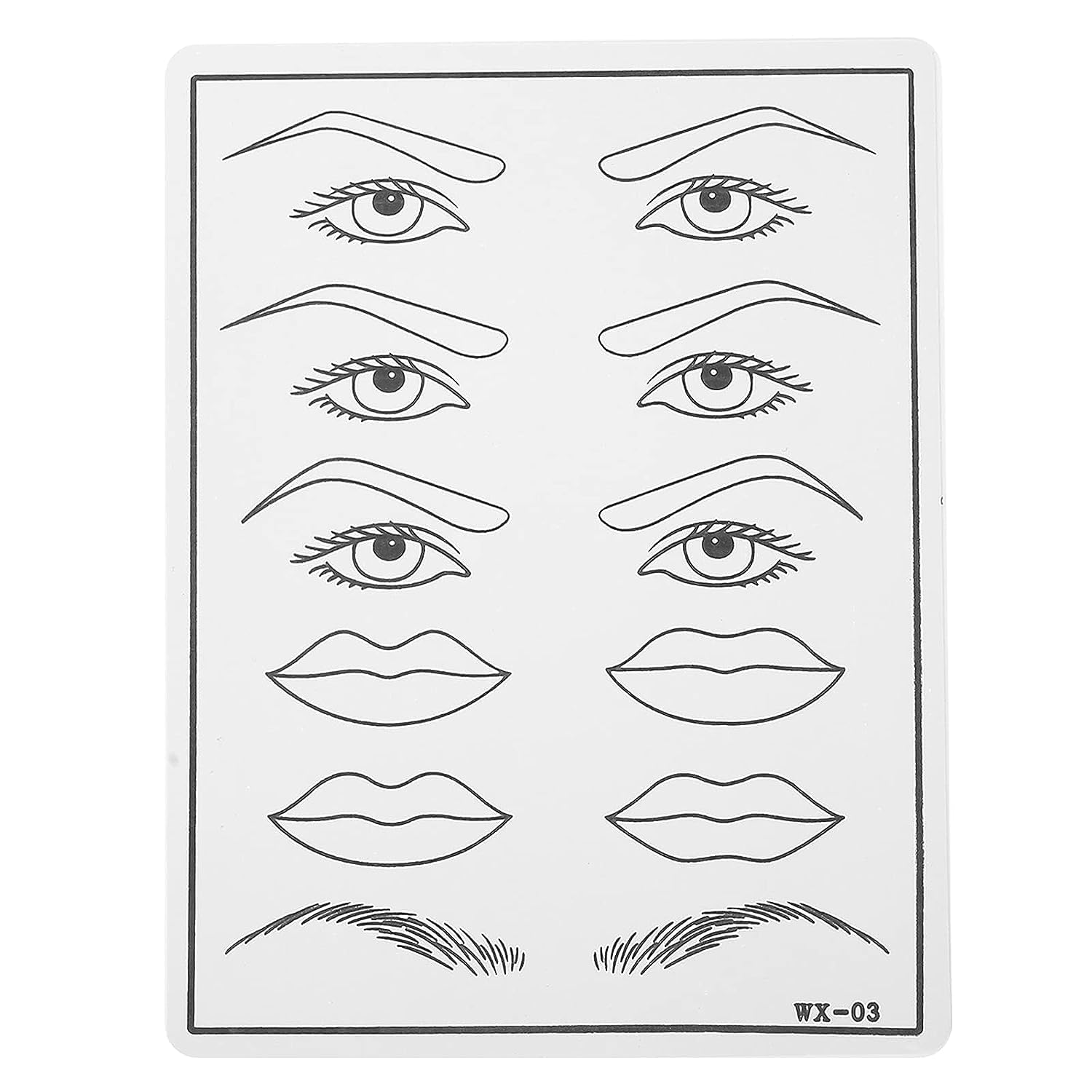 ITT White Tattoo Practice Skin, 5.7x7.7 inches, Double Sided, Adult-picture-23