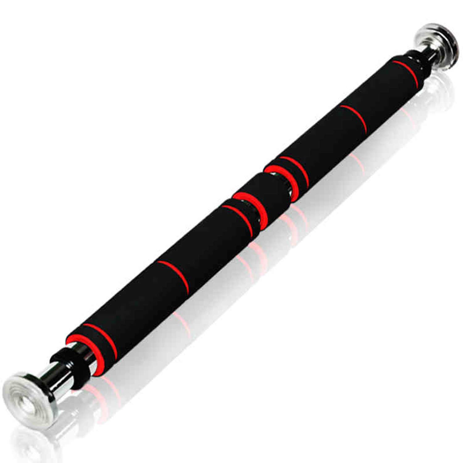 Arumei Pull Up Bar Chin Up Bar Doorway Exercise Bar Upper Body Workout Bar – Alu Locking Mechanism - No Screws- No Tools for Home Gym Exercise Fitness with 24.8'' - 39.5'' Adjustable Width white