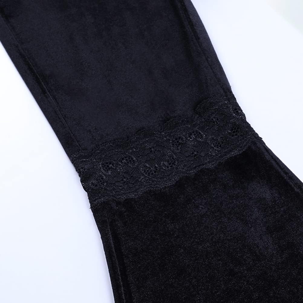 Gothic Black Pants Grunge Bottoms High Waisted Boho Hippie - Image 2