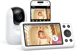 Monitores bebé momcozy BM04 Camara Vigilancia Bebe con WiFi, 5" Vigilabebes con Camara FHD,