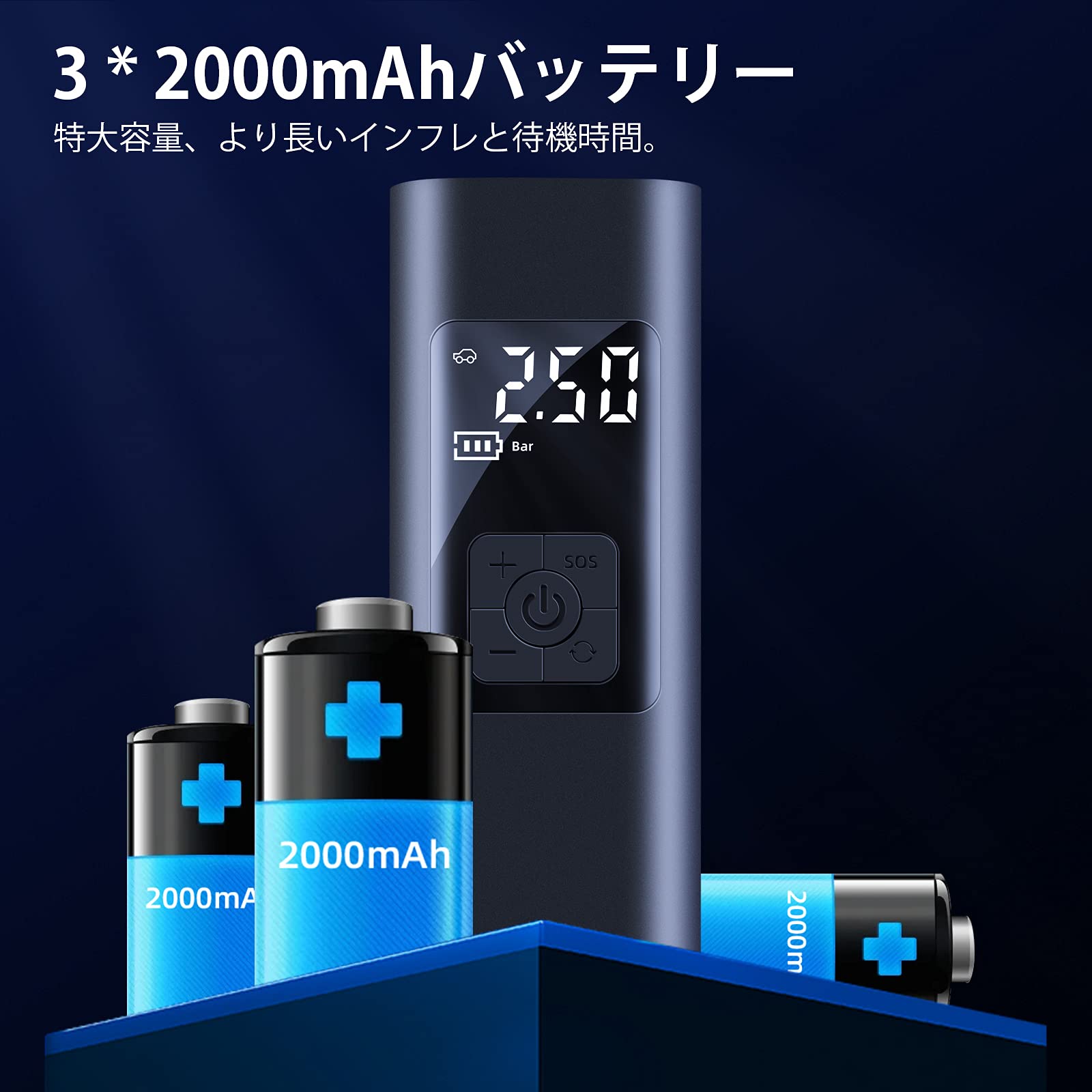 ❣️早い者勝ち✨️エアコンプレッサー 自転車 電動エアポンプ Amazon | 6000mAh電動空気入れ 自転車 空気入れ タイヤエアー