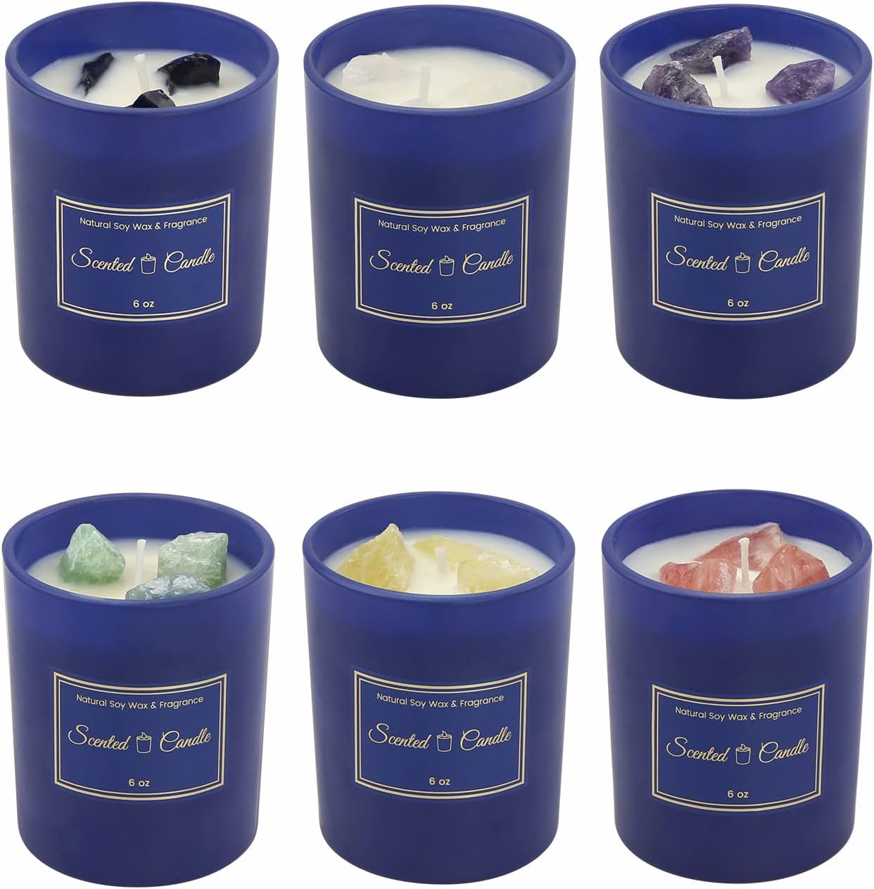Scented Candles for Men Wood & Vanilla Scented Candle Black Crystal