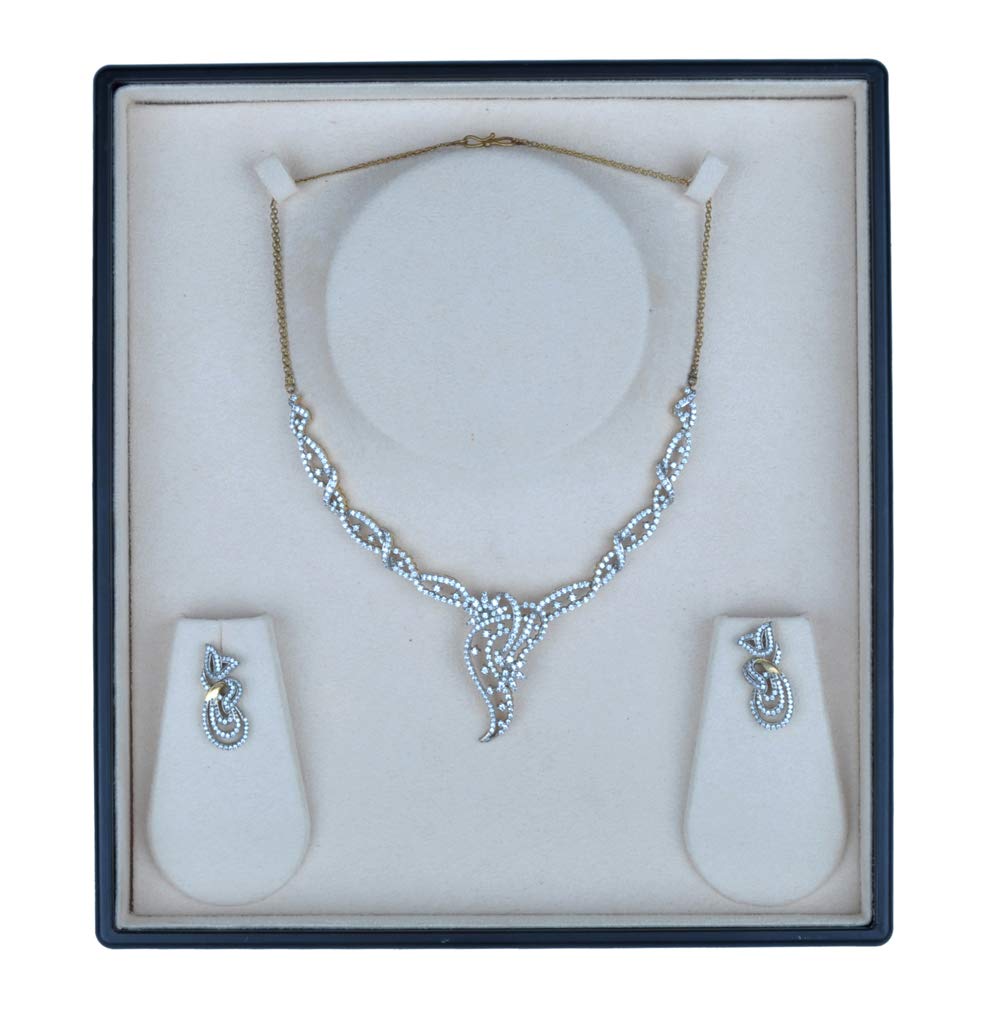 Futuretech 9'x10' Stackable Special Spray Painted Matte Finish Plastic Tray for Necklace Set, Velvet in black Tray, suede-brown/cream, Synthetic Leather-White