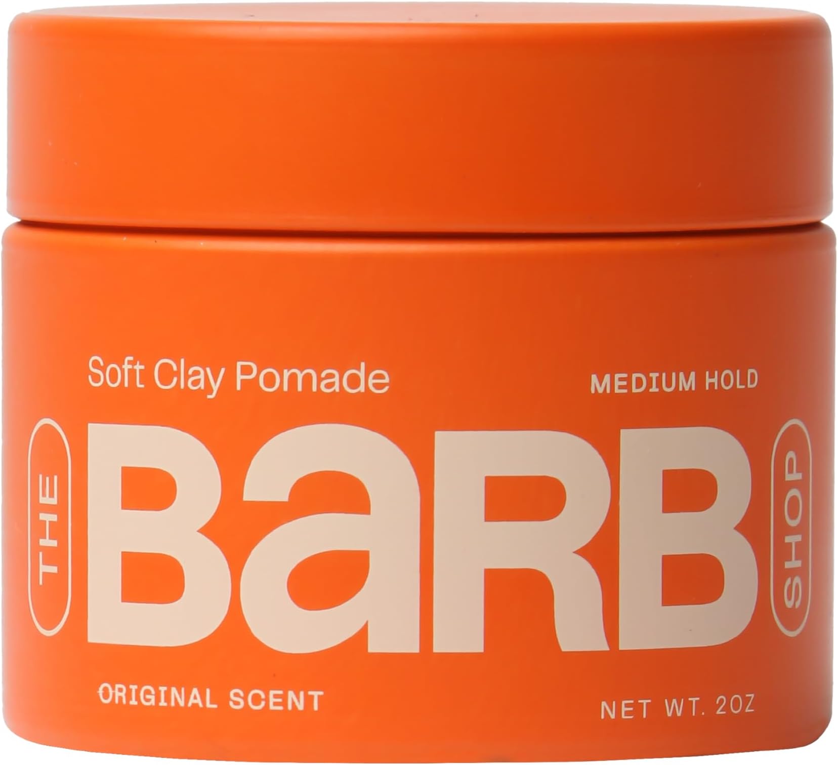 Barb Soft Clay Pomade for Women and Men - Medium Hold Hair Pomade Styling Clay for Thin and Thick Hair - Non-Sticky, Water-Based - Original Scent - 2 oz
