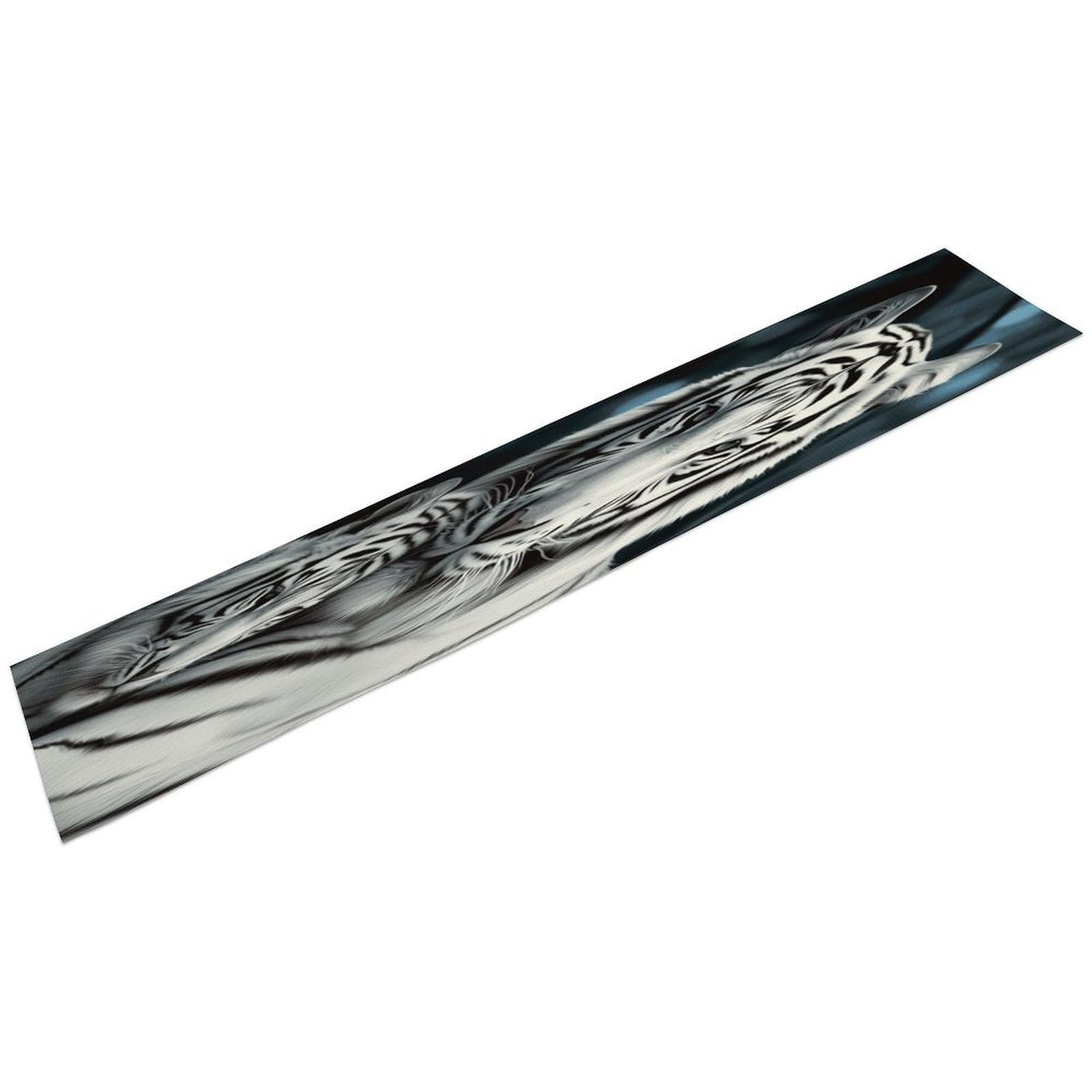 White Tiger Table Runner 13" X 72" Exquisite Linen Table Runner Wrinkle Resistant Farmhouse Rustic Table Runners Seasonal Table Decoration for Kitchen Dining Home Party