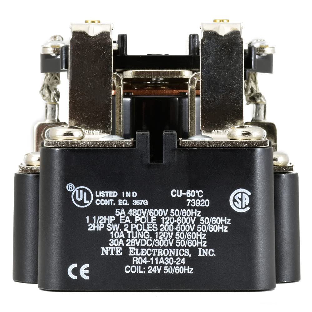Rel&egrave; NTE Electronics R04-3D30-24 - 24VDC 30A SPST-NO, Telaio Aperto, Nuovo